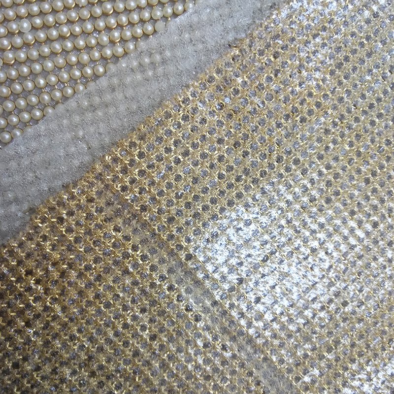 Aluminum hot fix sheets hot fix rhinestone multi color 120*45cm beaded sequin fabric