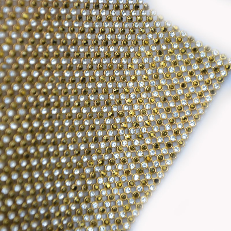 Aluminum hot fix sheets hot fix rhinestone multi color 120*45cm beaded sequin fabric