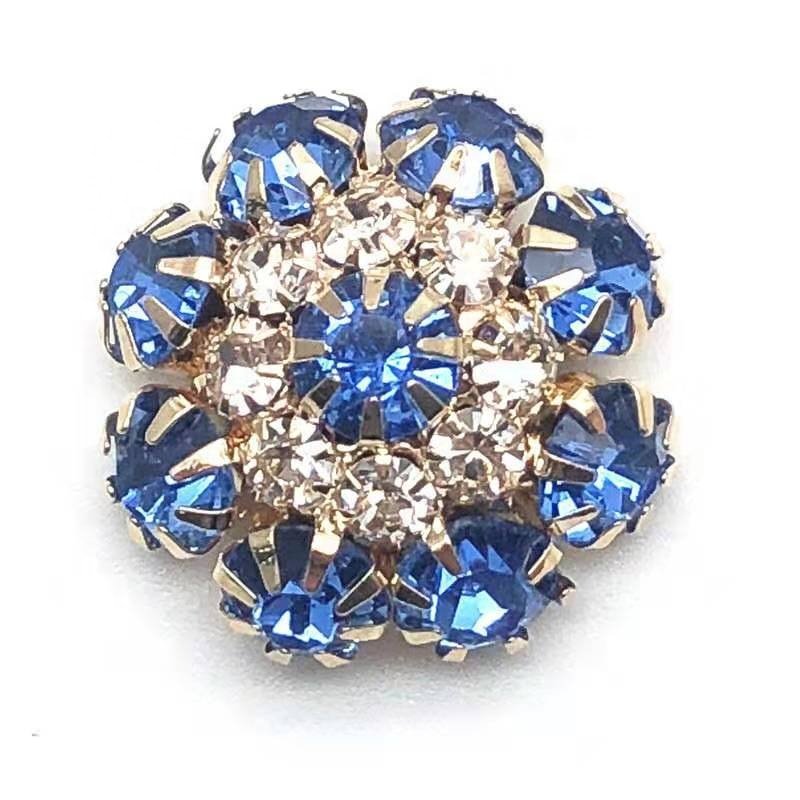 New Trend flower buttons Decorative shank button for dress Sewing rhinestone buttons for ladies clothing