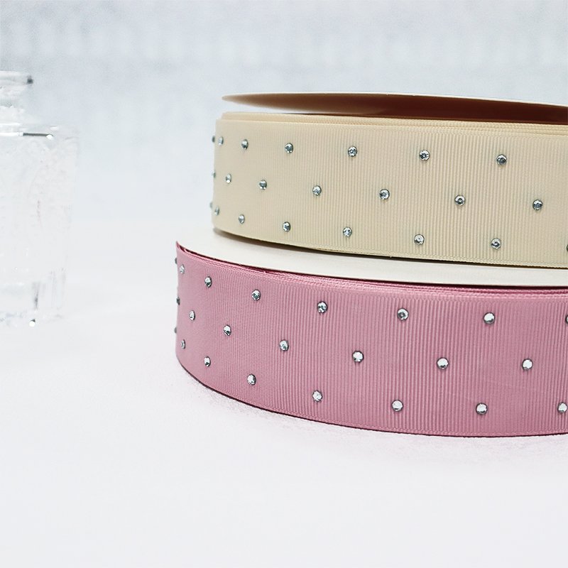 High Quality Crystal Rhinestone Grosgrain Ribbon Diamond Bling Ribbon Wrap