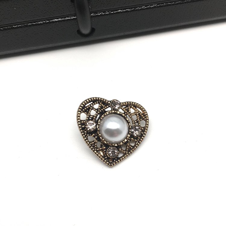 New Design Bling Metal Button for Wedding Dress flower decorative nickel-free rhinestone Jewelry metal button
