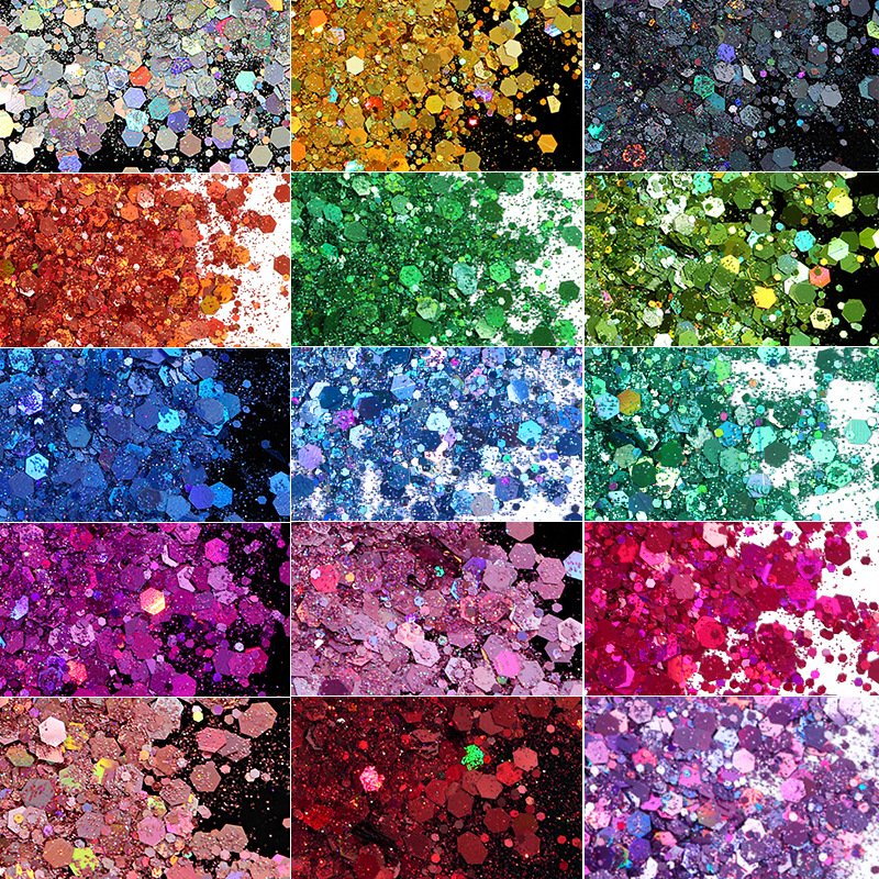 Wholesale 50g Glitter Powder Rhinestones for Custom Tumblers Plastic Bag Packaging Resin Shoes Making Machine Shoes Used 10 Bag