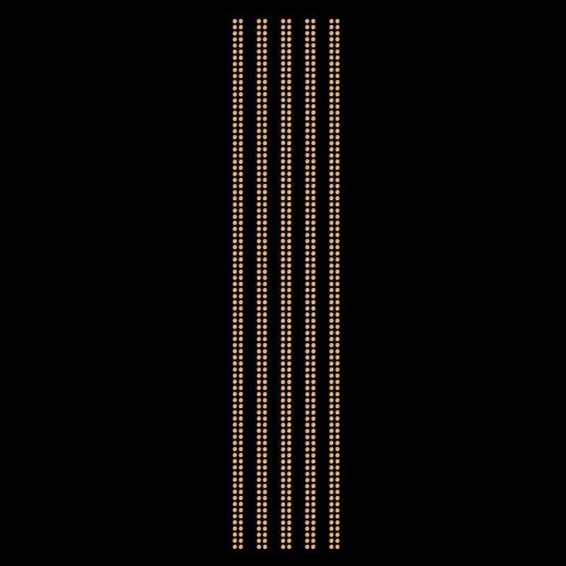 Wholesale Straight Line Hotfix 3 inch Rhinestone Cheer Bow Strip Iron On Rhinestone Transfer Motif Hotfix Sparkle Design For Bow