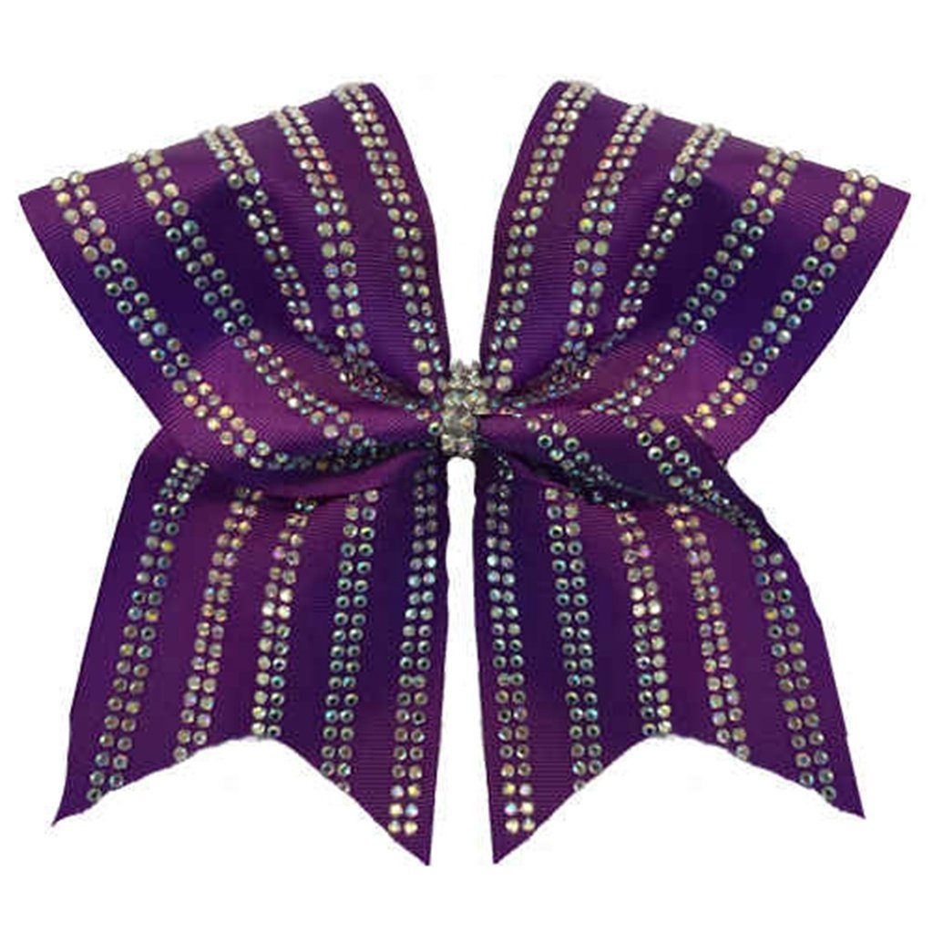 Wholesale Straight Line Hotfix 3 inch Rhinestone Cheer Bow Strip Iron On Rhinestone Transfer Motif Hotfix Sparkle Design For Bow