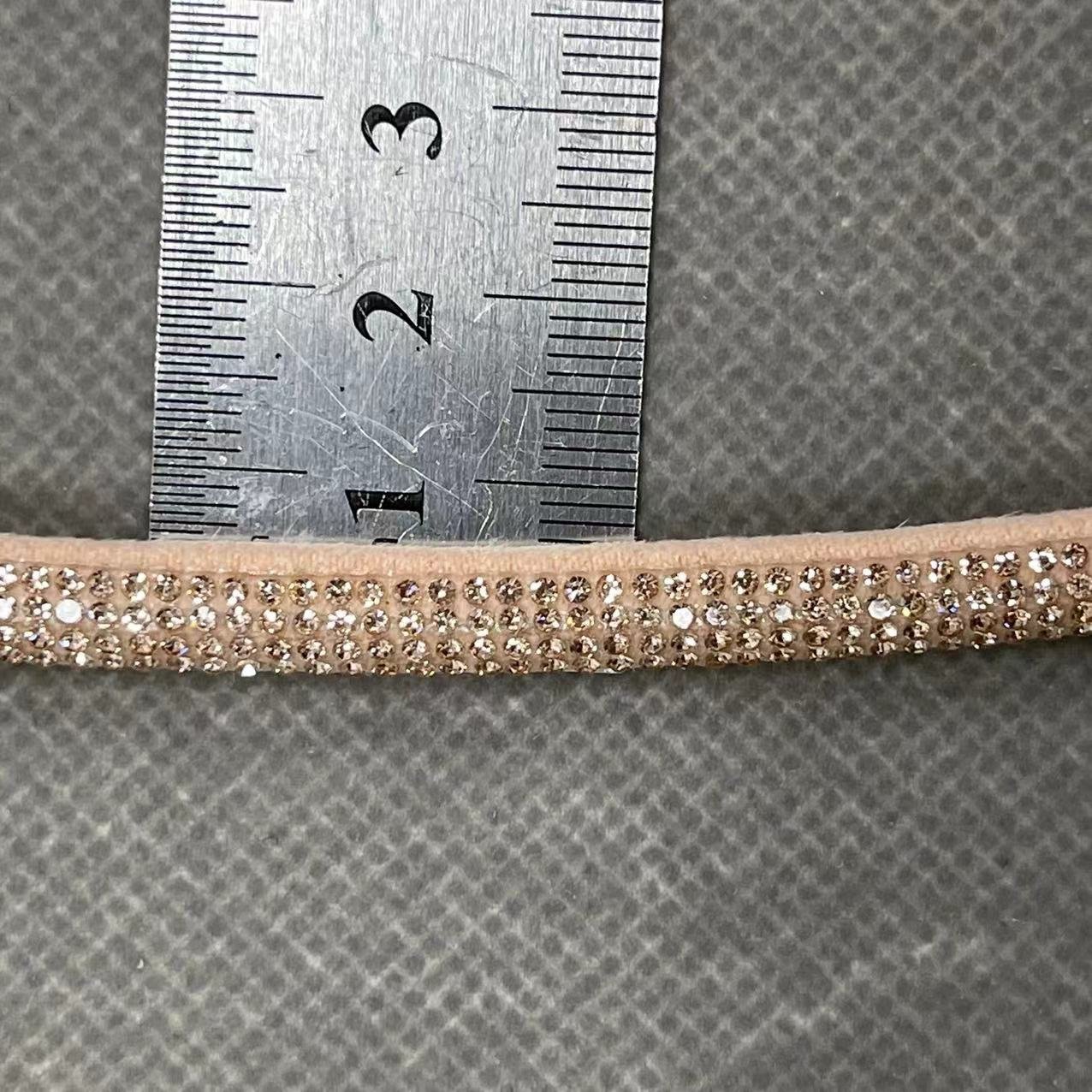 ZSY Wholesale Custom Bling Crystal Diamond Trim Crystal Ribbon Trim Rhinestone Rope Tube For Shoe Hoodie