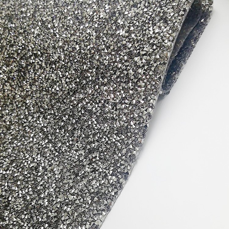 24*40cm Self Rhinestone Adhesive Grey Color 3mm Resin Hot Fix Rhinestone Sheet For Dress Diy Shoes