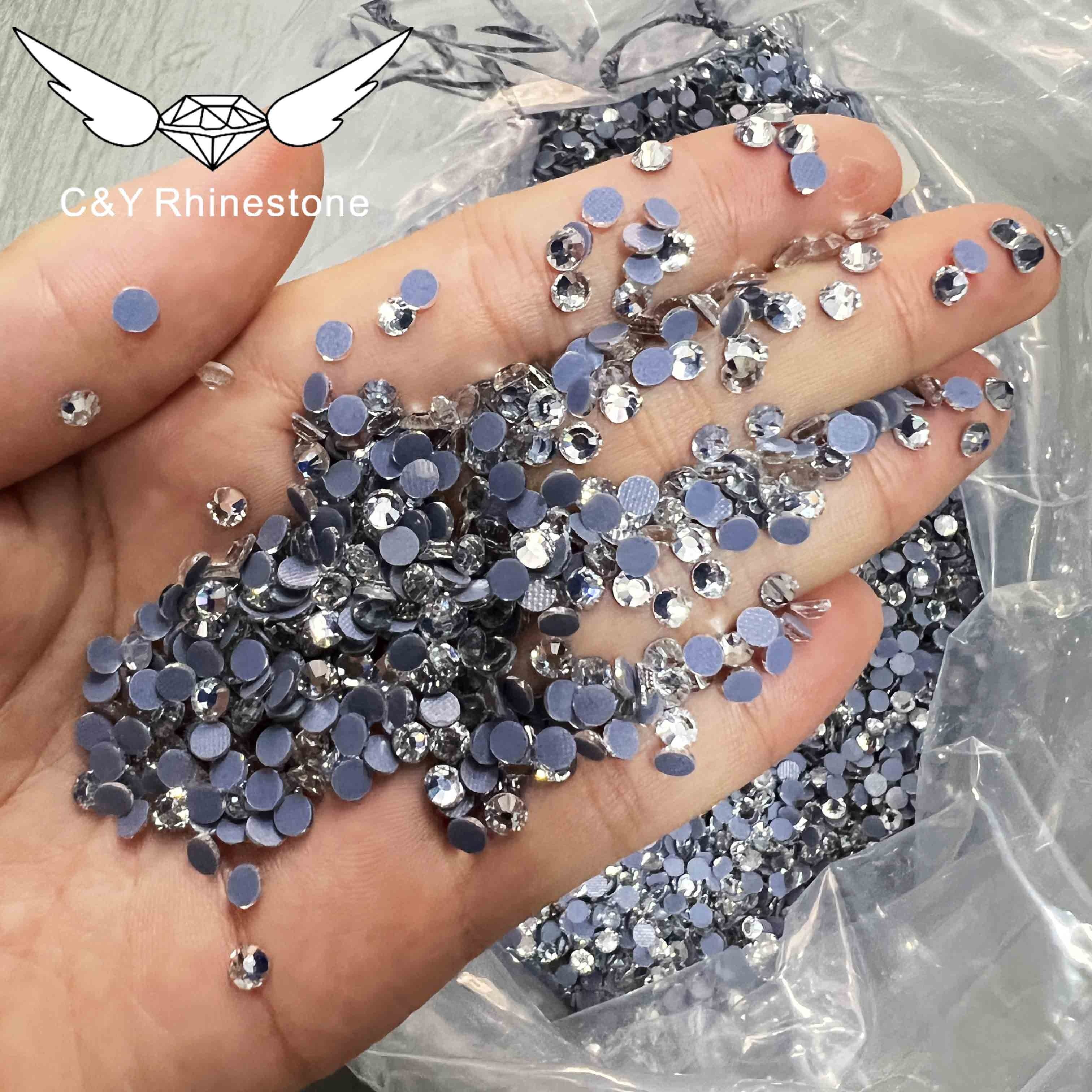 CY Wholesale Customize 1440pcs Stone Crystal AB Flat Back Glass HotFix Rhinestone Bulk