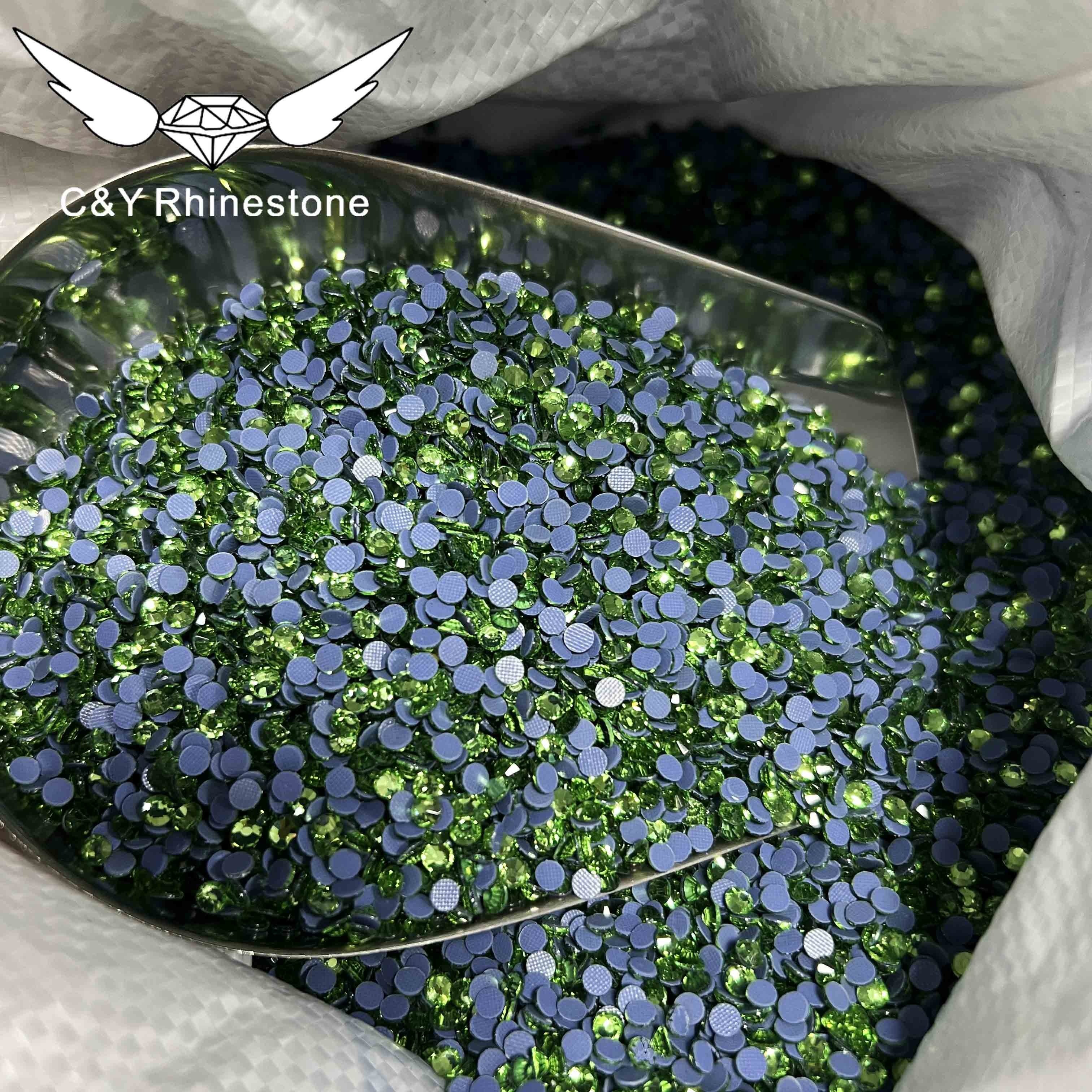CY Wholesale Customize 1440pcs Stone Crystal AB Flat Back Glass HotFix Rhinestone Bulk