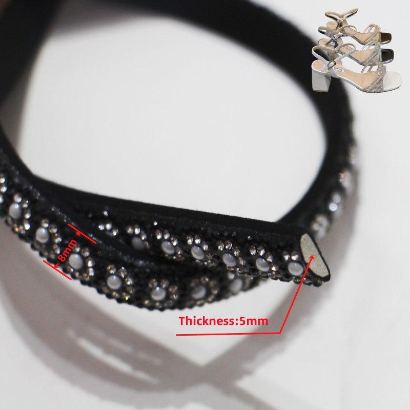 Factory Wholesale Rhinestone Hoodie Rope Crystal Rhinestone Pipe Rope Made Available For Bag Shoe Clothing