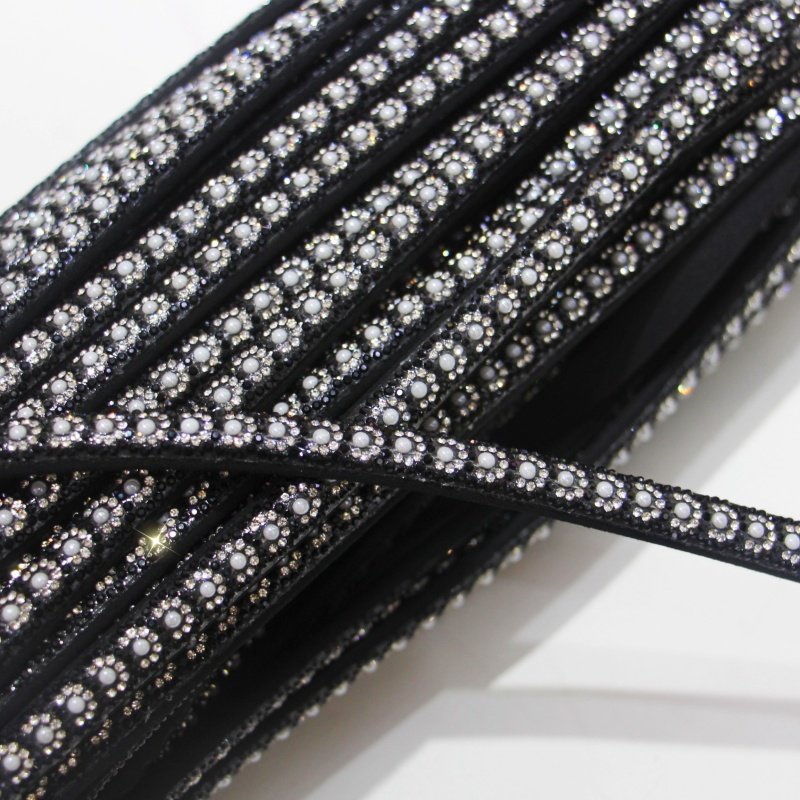Factory Wholesale Rhinestone Hoodie Rope Crystal Rhinestone Pipe Rope Made Available For Bag Shoe Clothing