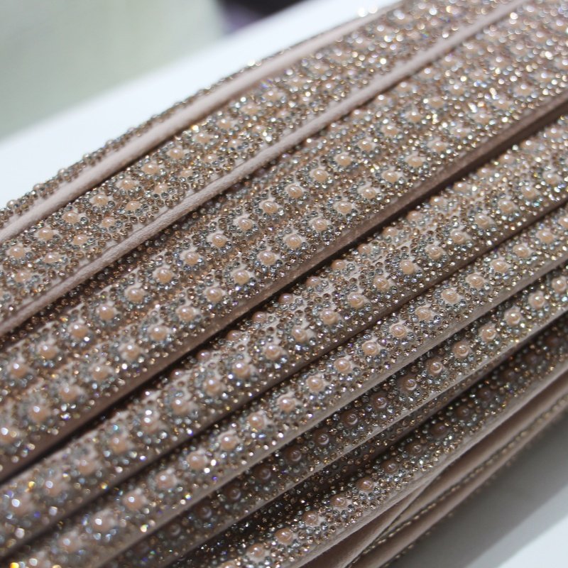 Factory Wholesale Rhinestone Hoodie Rope Crystal Rhinestone Pipe Rope Made Available For Bag Shoe Clothing