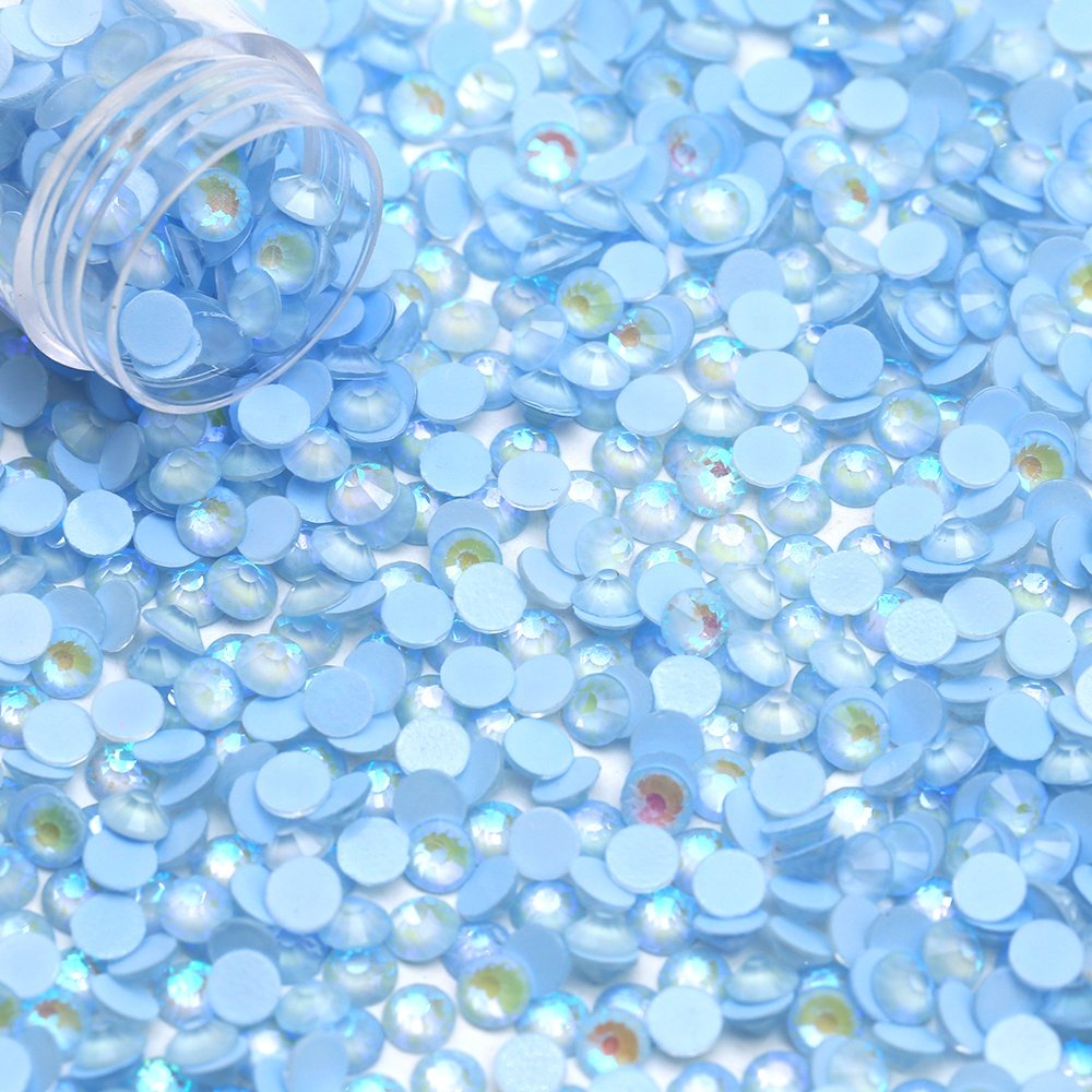 Wholesale Factory Round Glitter Non Hotfix Glass Luminous Nail Rhinestone For Clothes jewelry Nails