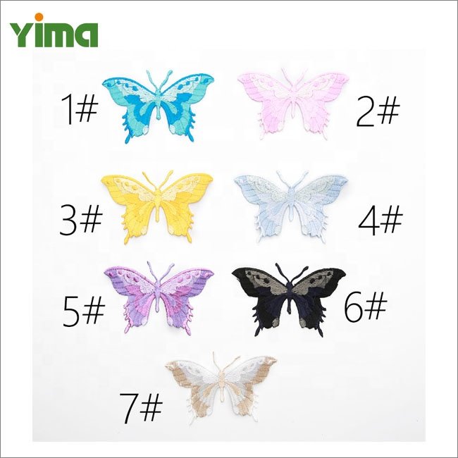 Rhinestone fashion mariposa personalized beautiful butterfly embroidery patch