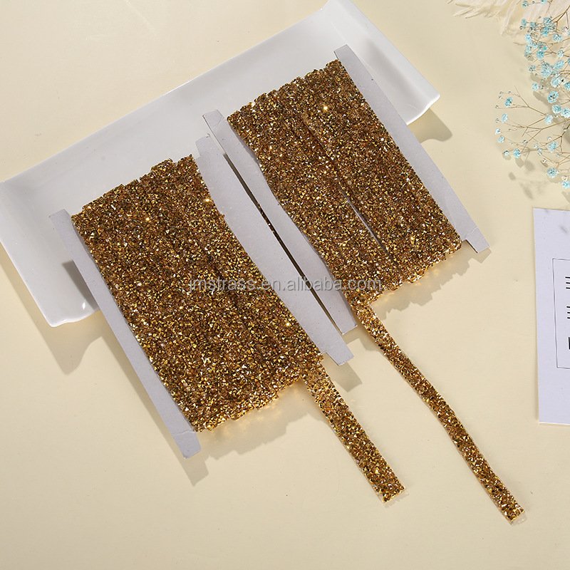 Hotfix iron on clear crystal camouflage 1 CM SS 6.5 glass rhinestones trimming heat transfer rhinestone trim iron on