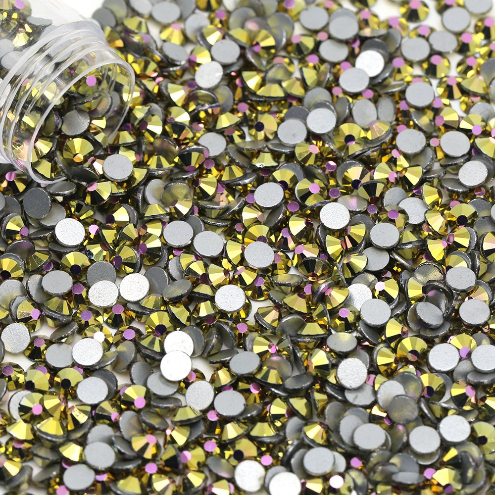 Factory Wholesale SS16 SS20 Glass Crystal Ab Flat Back Non Hotfix Rhinestones For Wedding Dress Garment Accessories