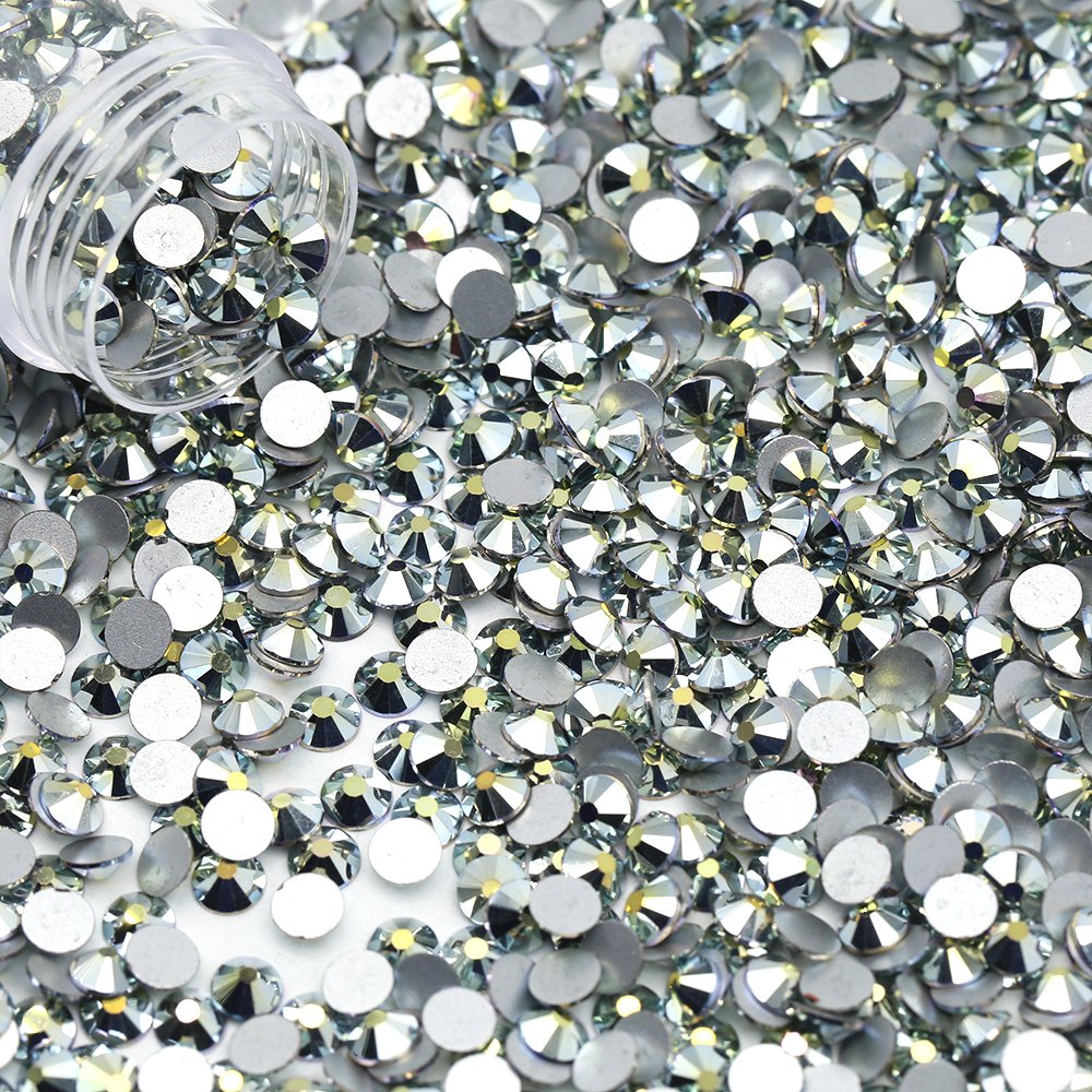 Factory Wholesale SS16 SS20 Glass Crystal Ab Flat Back Non Hotfix Rhinestones For Wedding Dress Garment Accessories