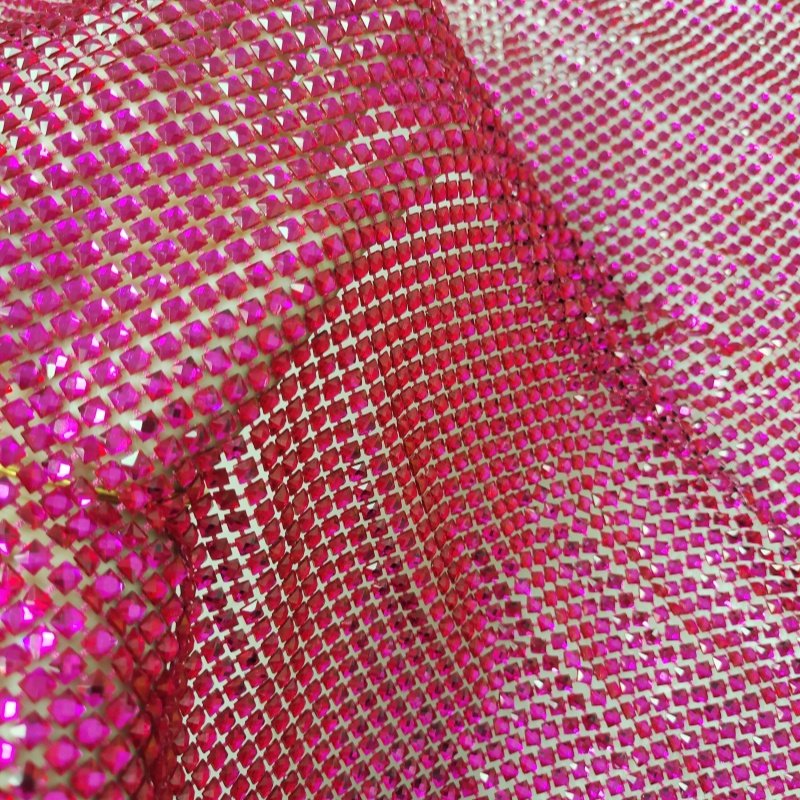 Hot sales african net lace fabric embroidered tulle lace fabric with rhinestones for nice dress
