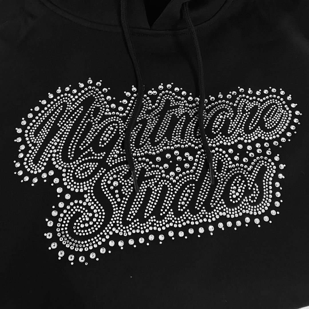 Custom OES Design Logo Motifs Made Crystal For T-Shirts Clothes Hoodie Bling Sheet Rhinestone Templates Heat Iron On Transfer