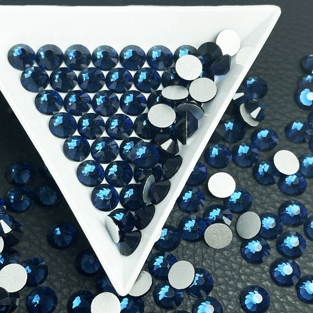 Rhinestones Customized Logo Packaging Non-hot Fix Crystals Montana High-quality Glass Wholesale Flatback Used Shoes 2 Bag