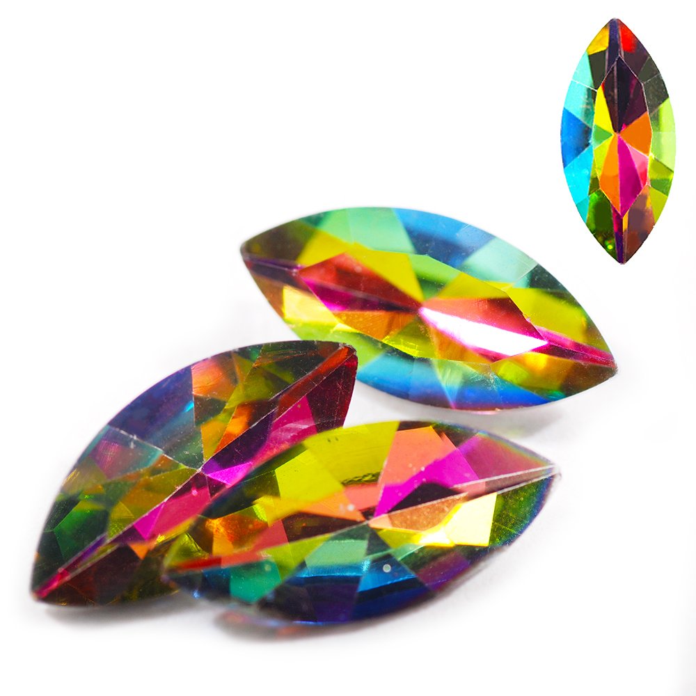 All Sizes Glass Crystal Colourful Horse Eye Marquise Shape Pointback Rhinestones for Wedding Shoes Dress Shoes Working Shoes