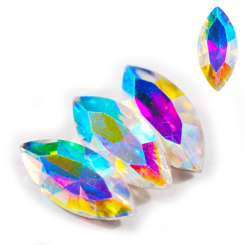 All Sizes Glass Crystal Colourful Horse Eye Marquise Shape Pointback Rhinestones for Wedding Shoes Dress Shoes Working Shoes