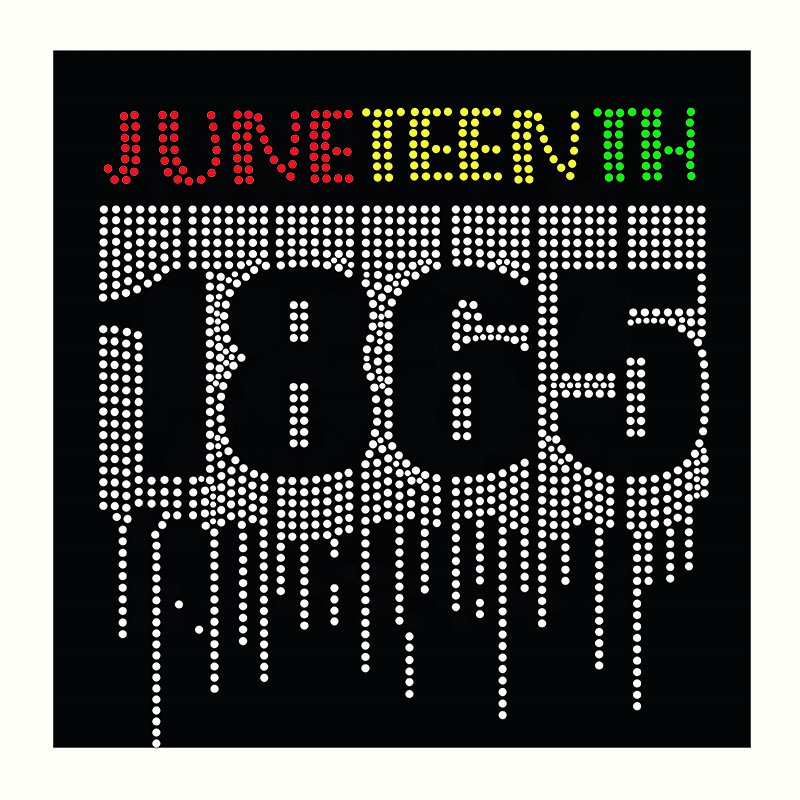 YZX verified Factory Custom Juneteenth Design Rhinestone Logo Heat Transfer Design Hotfix Rhinestone Template Pattern