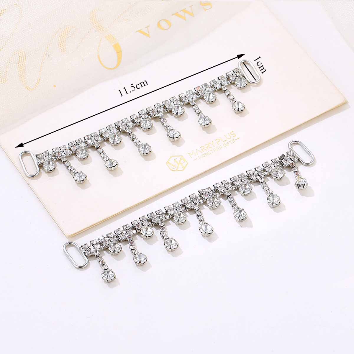 JFS001 New Design Sparkly Tassels Rhinestone Bikini Connector Bikini Connector Accept Custom