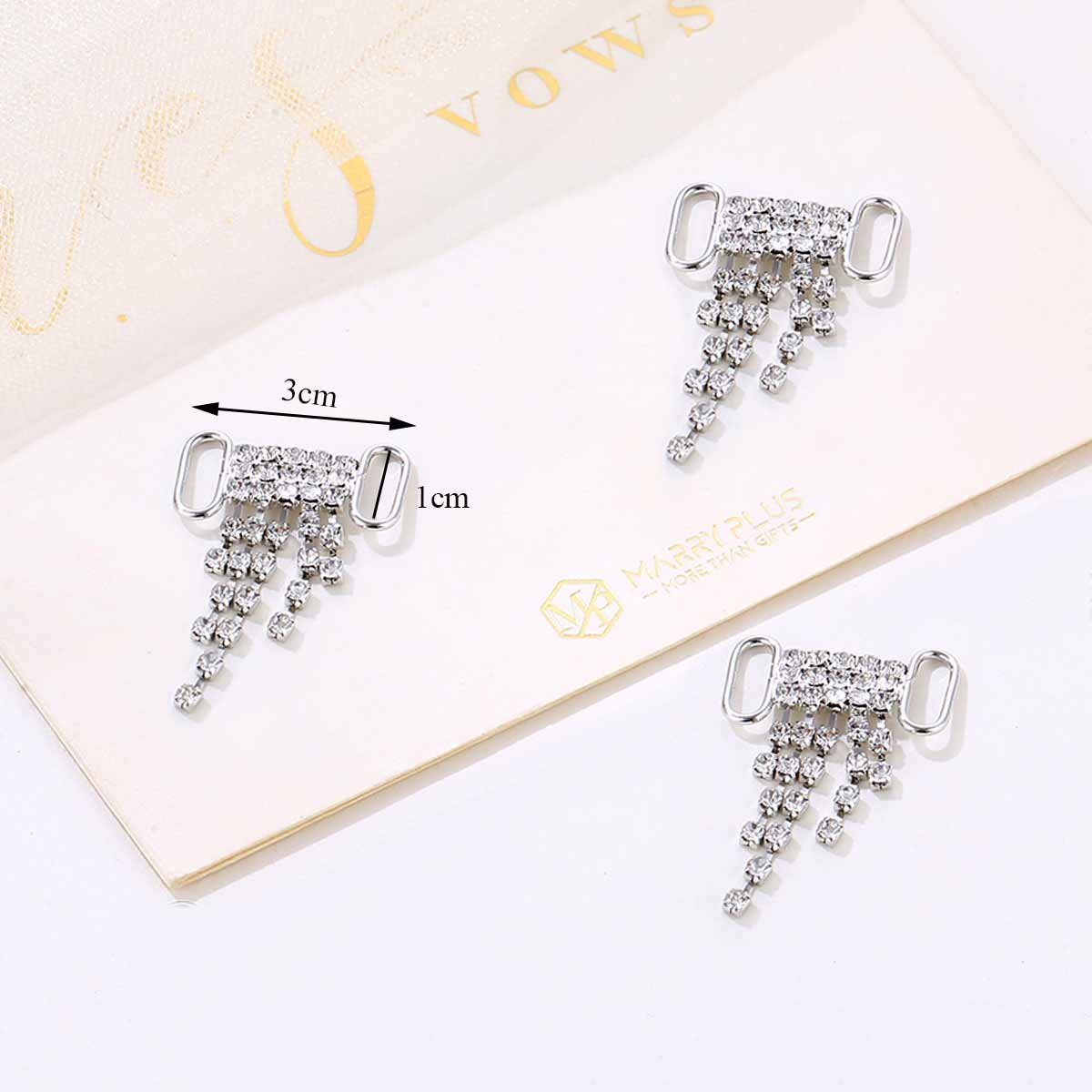 JFS001 New Design Sparkly Tassels Rhinestone Bikini Connector Bikini Connector Accept Custom