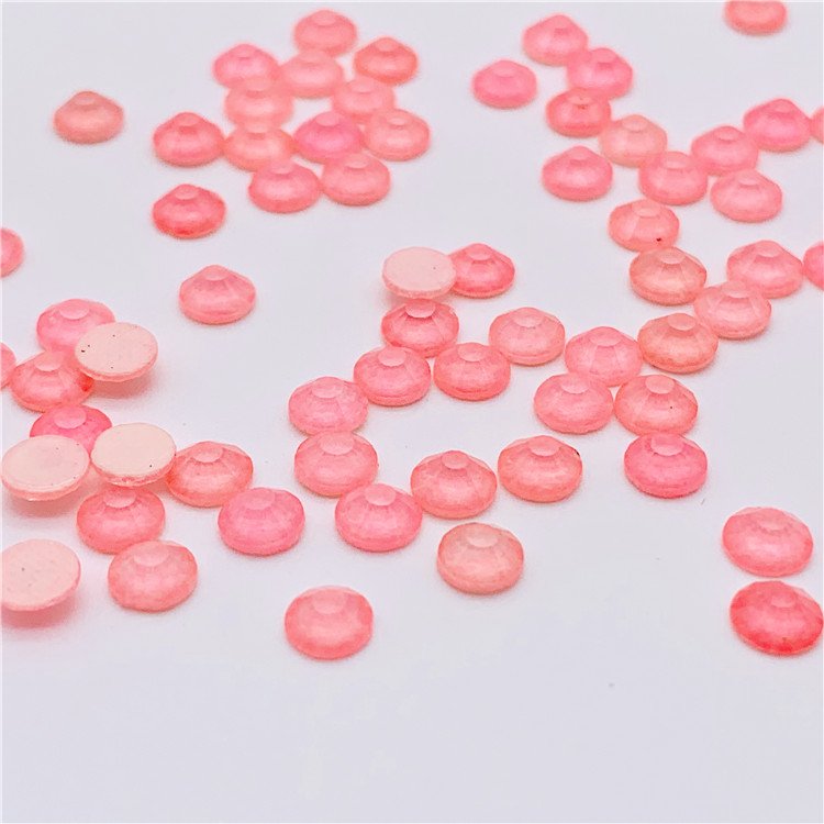 Factory Wholesale Hotfix Rhinestones Fluorescent Crystal Fluorescent Pink Glass Heart Vl Shoes K9 Glass Faceted Cabochon Hot-fix