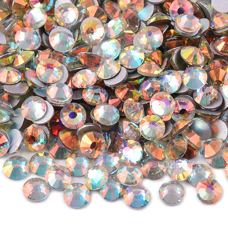 Oleeya High Quality New Color SS6- SS20 Crystal Rhinestones P121-P249 flat back Non Hotfix For Nailart DIY Tumbler