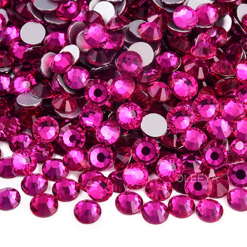 Oleeya High Quality New Color SS6- SS20 Crystal Rhinestones P121-P249 flat back Non Hotfix For Nailart DIY Tumbler