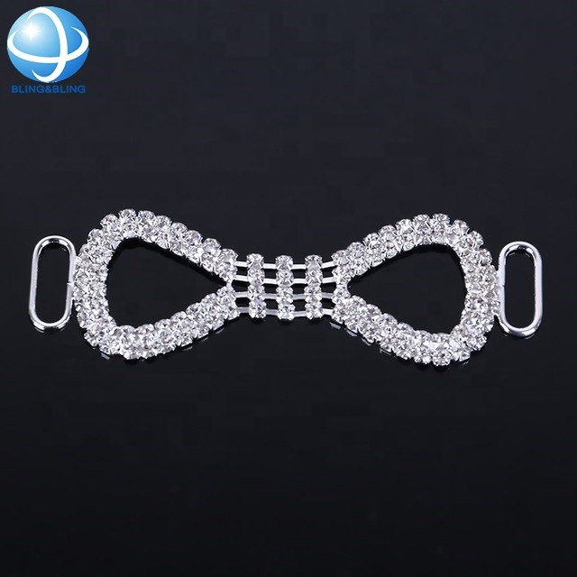 Good quality butterfly Rhinestone Bikini connector buckles for Sexy swimwear decorations