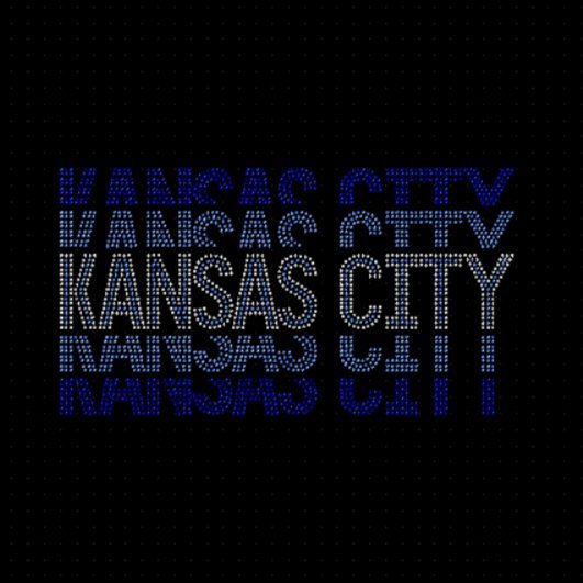 Hotfix Design Bling Kansas City Skyline Football KC Chiefs Rhinestone Heat Transfer Design Iron On Patches for Hoodie