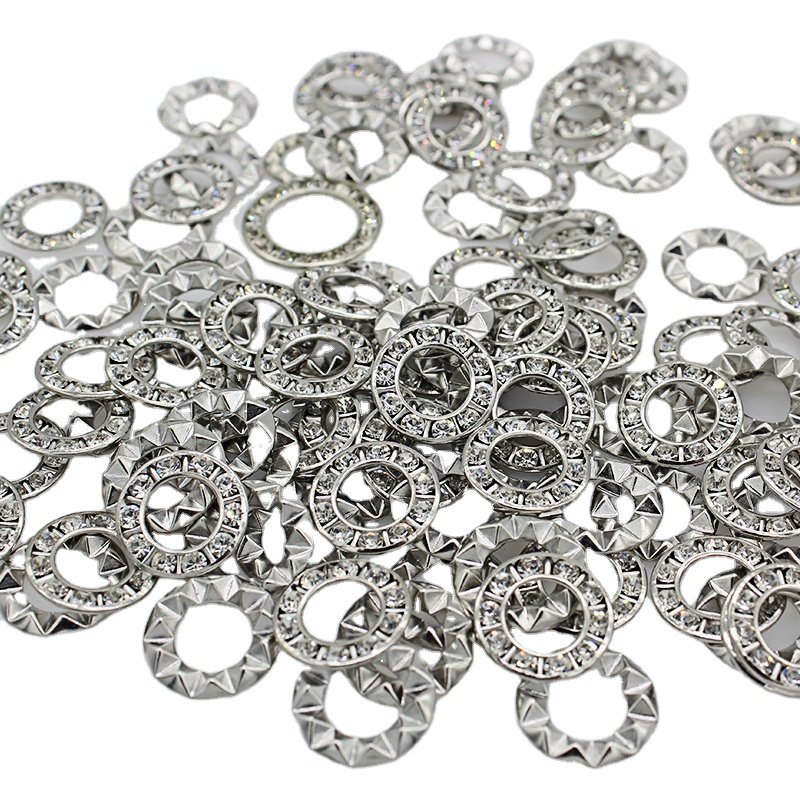 Hot Sale Brass Diamond Decorate Eyelets Clear Rhinestone Grommets With Washers