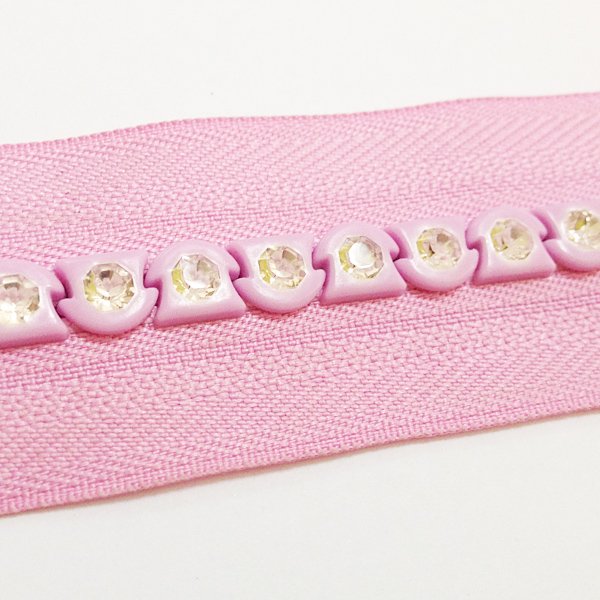 NO 8 rhinestone diamond crystal zipper