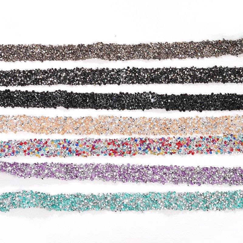 AW Non hotfix Resin high quality rhinestone trim sticker DIY gem stone pendant necklace crystal Garment accessories