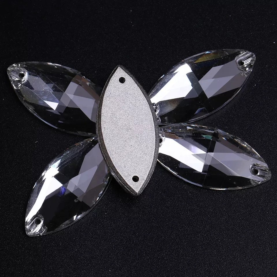 Horse Eye Sew On Rhinestone Glass Appliques Rhinestone For Garment Accessory Diy