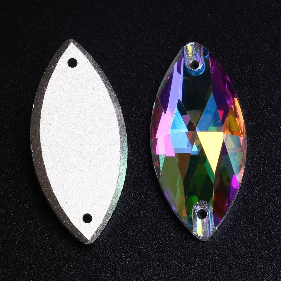 Horse Eye Sew On Rhinestone Glass Appliques Rhinestone For Garment Accessory Diy