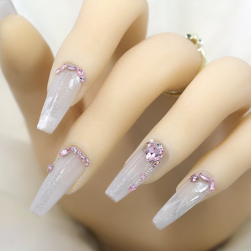 Luxury Pink Nail Rhinestone Mini Zircon Design Diy Glitter Shimmer Crystal Diamond Nail Art Charms