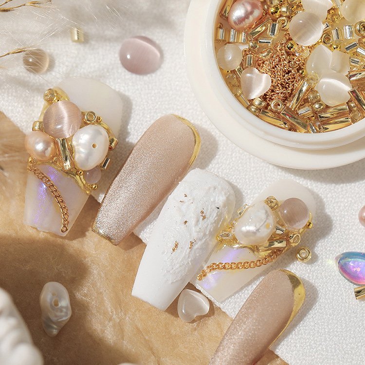 6 Styles Colorful Diamond Shiny Nail Rhinestone Glass Crystals Acrylic 3D Nail Art Decorations Stone
