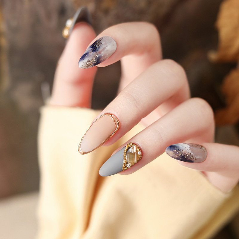 6 Styles Colorful Diamond Shiny Nail Rhinestone Glass Crystals Acrylic 3D Nail Art Decorations Stone