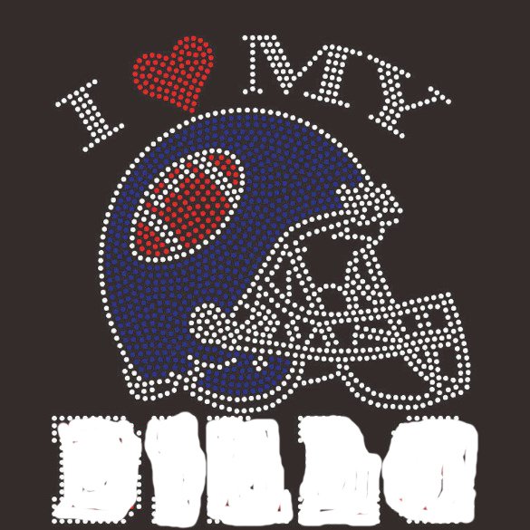 China Factory Custom Bling Football Sports Team LOGO Designs Helmet Iron On Rhinestone Heat Transfer Wholesale