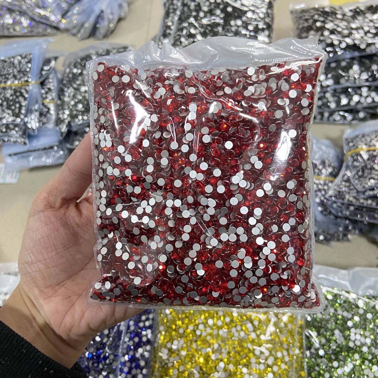 WHATSTONE Deep Siam SS3-SS50 Crystal Flatback Stone Non Hotfix Glass Rhinestones For Jewelry Decorative