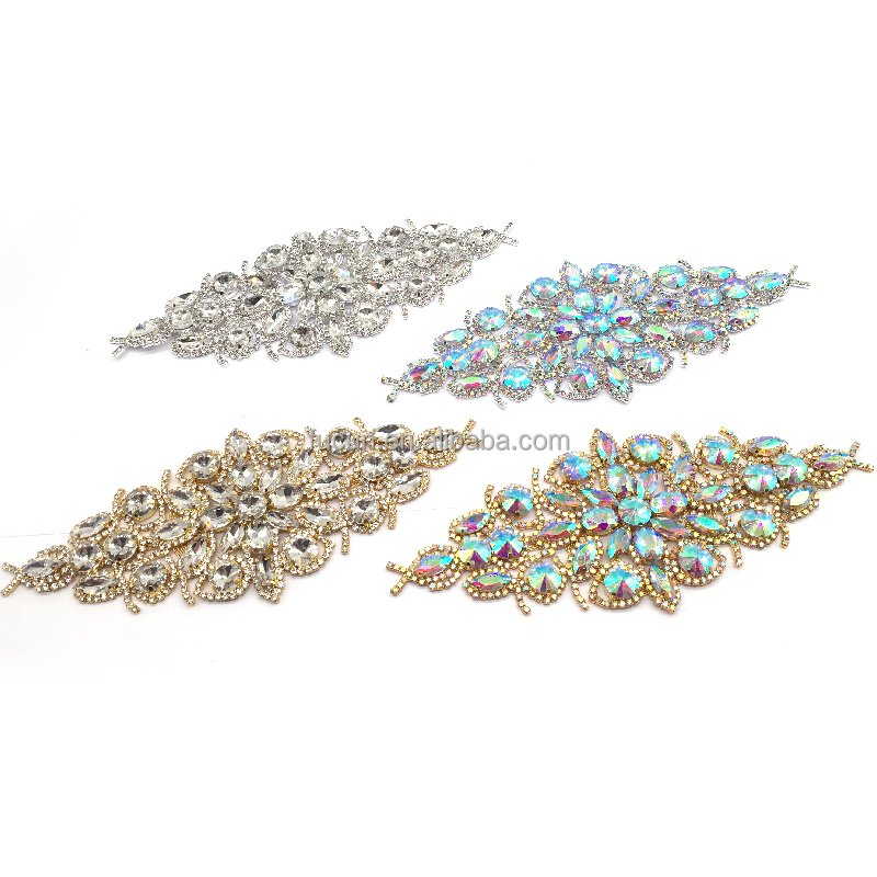 Hot Sale Favor AB Rhinestone Wedding Dress Crystal Belt Trim Appliques