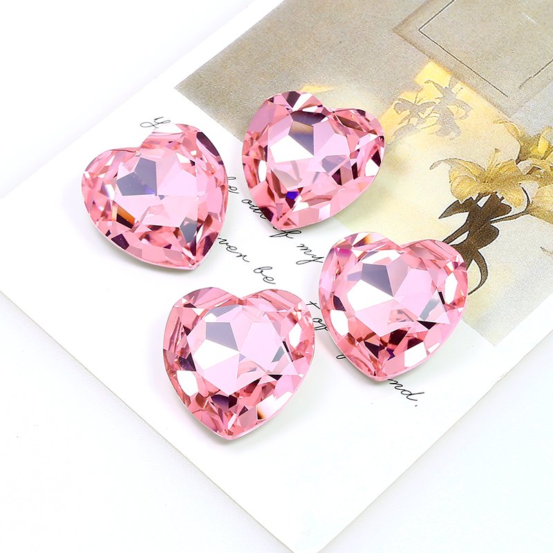 Heart crystal rhinestone beads Big size Point Back K9 crystal Fancy stone High Quality loose crystal beads For Jewelry making