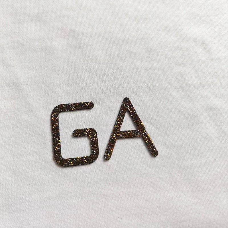 High-quality heat transfer labels shiny black letters crystal diamonds Hotfix Rhinestone accessories for clothing