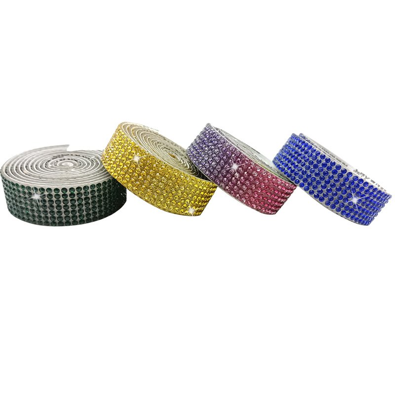 DIY Decorative Self-Adhesive Stickers Clear Rhinestone Hot Sale Gold Hot Melt Adhesive Rhinestone Stickers
