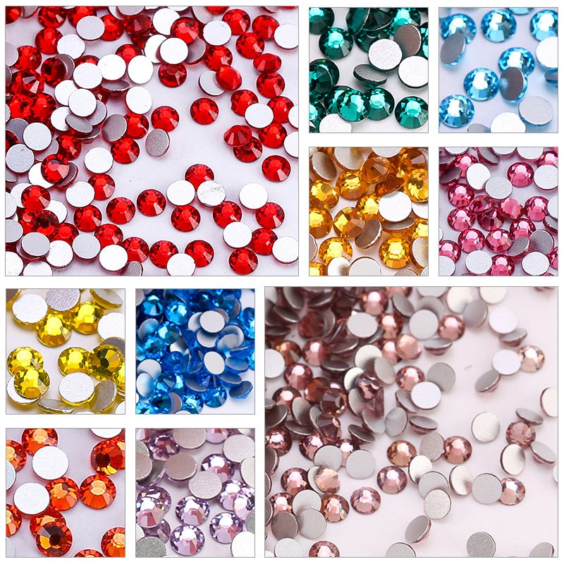 Ss4-ss30 Colorful Non Hotfix Flatback Rhinestones Luxury Rhinestone Flatback For Garment Nail Art Decorations