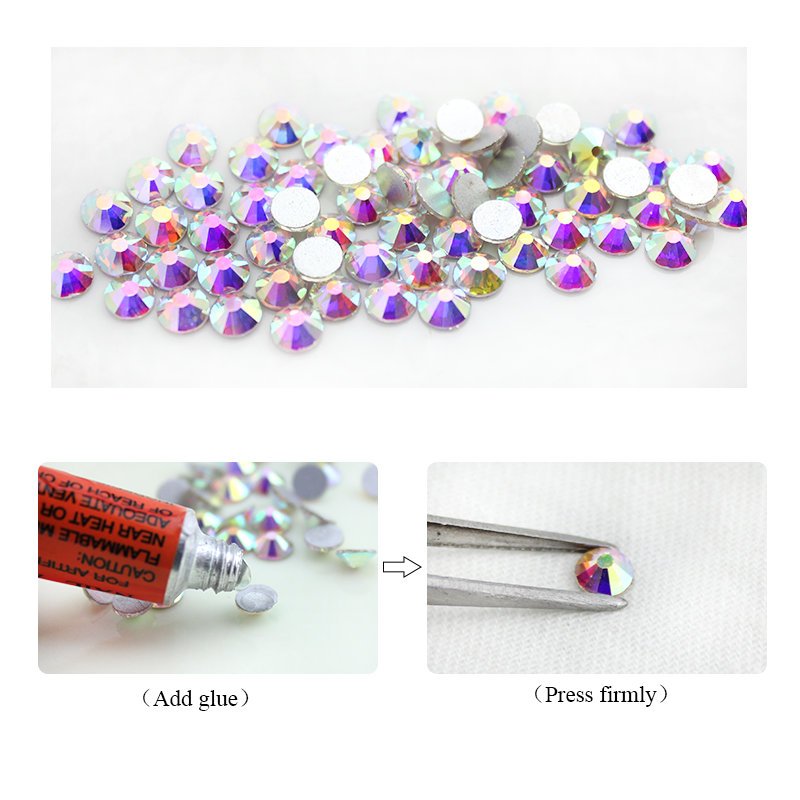 Ss4-ss30 Colorful Non Hotfix Flatback Rhinestones Luxury Rhinestone Flatback For Garment Nail Art Decorations