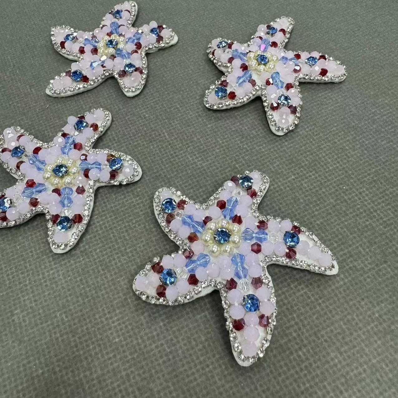 ZSY diy sewing decorative crystal rhinestone patch garment costume dress shoes socks hat embellishment diamond starfish patches